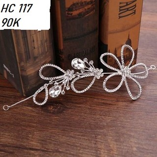 Hoa cài tóc đính đá pha lê siêu đẹp