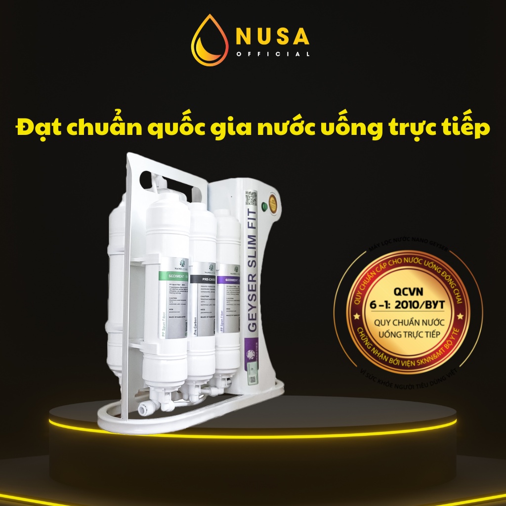 Máy lọc nước NANO GEYSER Slim Fit 5 Cấp .Lọc nước bán công nghiệp - Hàng chính hãng - Bảo hành 5 năm