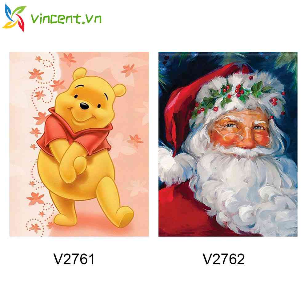 Tranh Đính Đá Kim Cương Toàn Bộ 5D DIY Hình Gấu Pooh