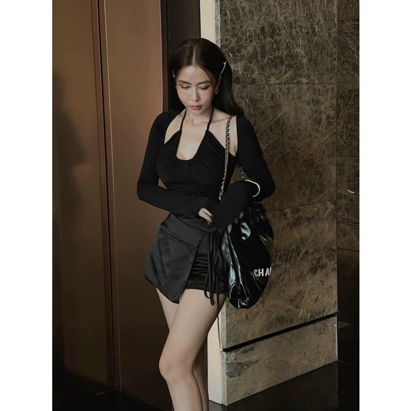 SET ÁO YẾM KÈM CHÂN VÁY DÂY BIGSIZE 60-95KG ( BÈO BÉO BIGSIZE )