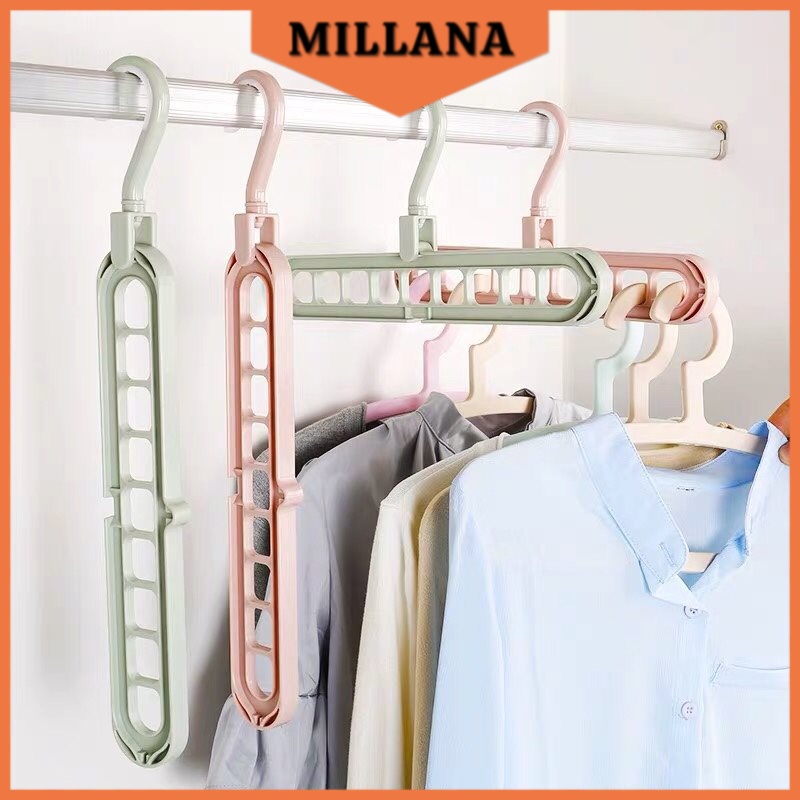 Móc Treo Quần Áo Đa Năng 9 Lỗ Tiện Dụng MILLANA SHOP H235