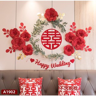 [ Cam Kết Như Hình] Set Trang Trí Phòng Cưới, Decor Phòng Tân Hôn