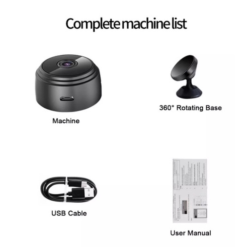 Camera Mini Wifi Kết Nối Với Điện Thoại Qua App Hỗ Trợ Quay Phim Ghi Âm Chụp Hình Không Báo Đèn