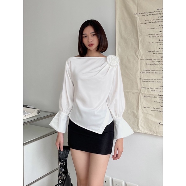 Lalia Shirt - Áo sơ mi đính hoa thủ công - Somalyng.studio