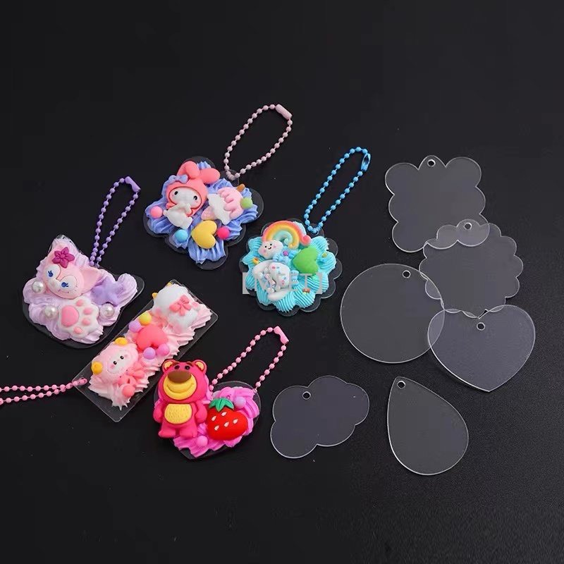 Set tự làm móc khóa đơn giản DIY handmade bằng kem keo