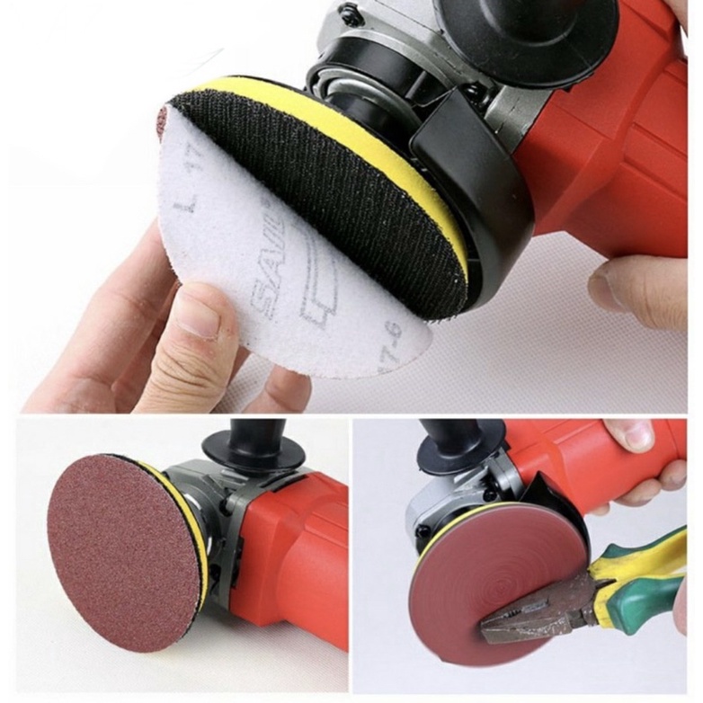 Đế Chà Nhám Tròn 100mm , 4 Inch , Đế Nhựa Gắn Giấy Nhám Tròn Lông , Hàng Chuẩn Hãng