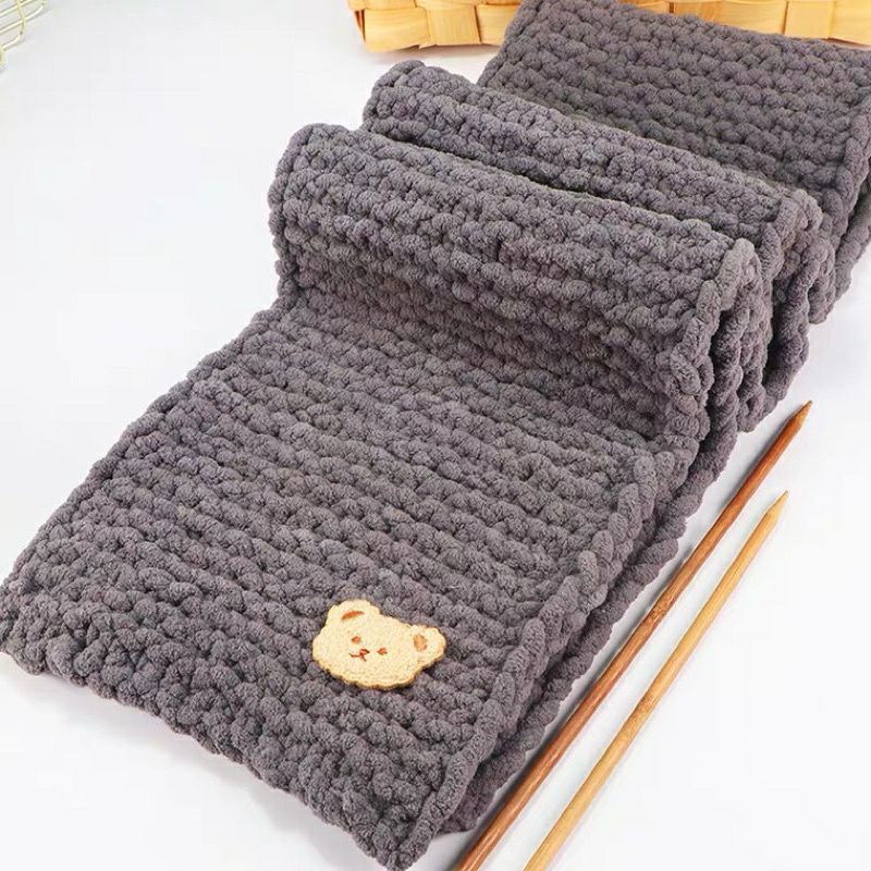 Len Nhung Đũa/ Bông Sữa 100g Đan Móc Khăn Áo Nón