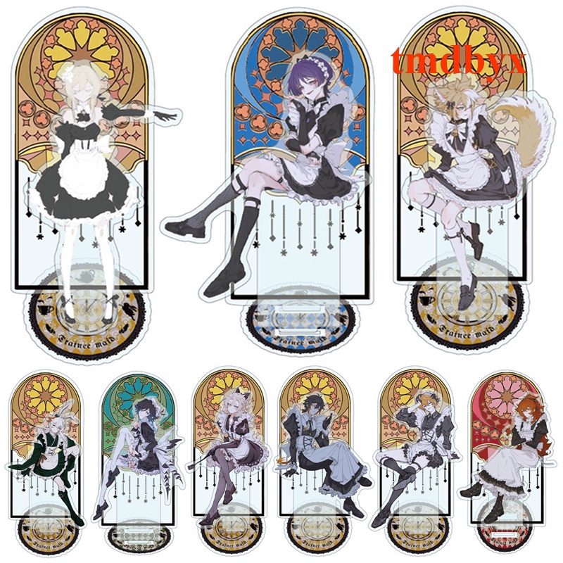 Tmdbyx Mô Hình Anime Genshin Va Chạm Diluc Venti Klee Zhongli Bằng Acrylic Trang Trí Bàn Làm Việc Có Móc Khóa