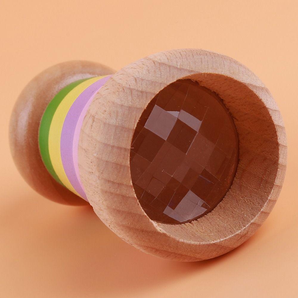 Kính Vạn Hoa REBUY1 Bằng Gỗ Màu Cầu Vồng Chất Lượng Cao Đồ Chơi Tưởng Tượng Khoa Học Cho Bé