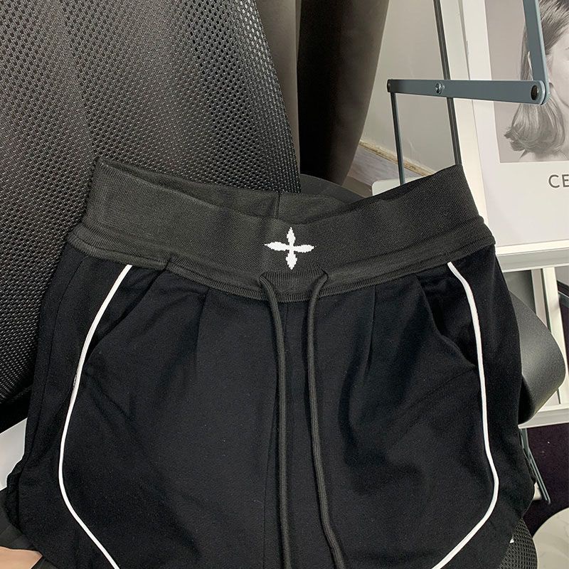 Jiashucheng Quần Short Thể Thao Dáng Chữ a Lưng Thun Dây Rút Phong Cách Mới Mùa Hè Cho Nữ