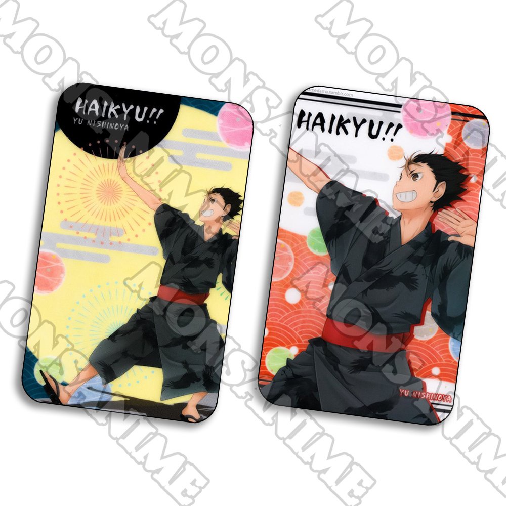 Ảnh card bo góc in hình HAIKYUU!! Vua Bóng Chuyền ver PHÁO HOA thẻ bo viền 5*8cm anime chibi game sưu tầm 1 tấm