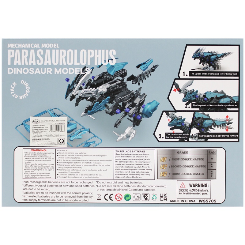 Đồ Chơi Lắp Ráp Mô Hình Khủng Long Mào Kiếm Parasaurolophus - Cenzelong 6533