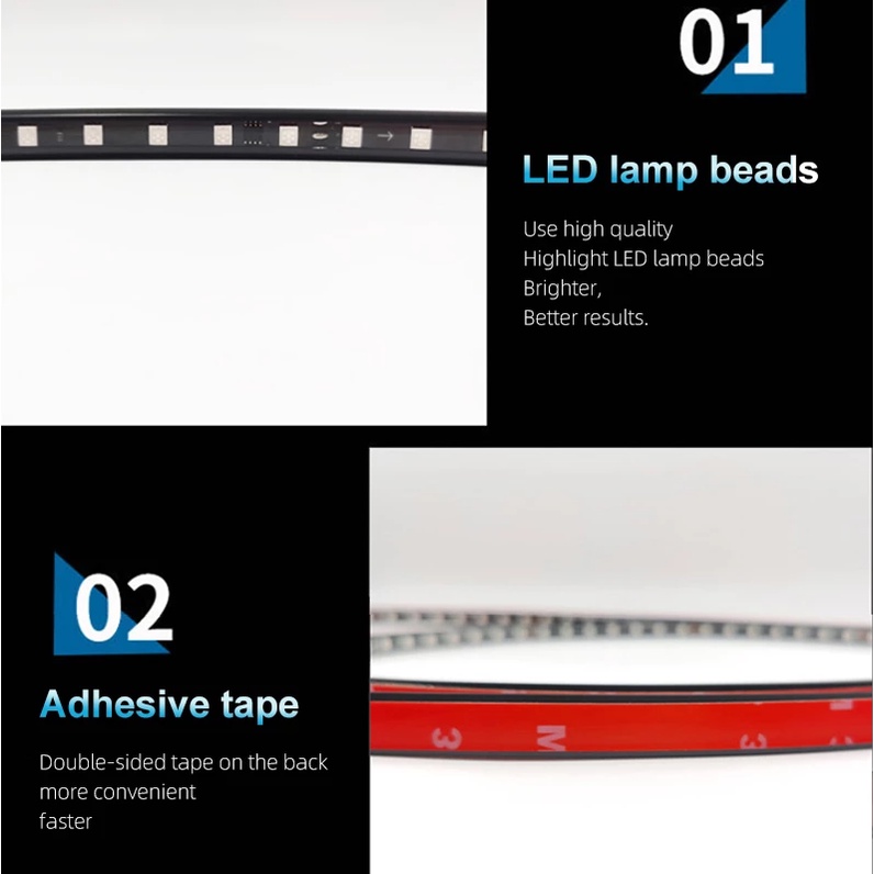 Đèn LED Cảnh Báo RGB 24V Linh Hoạt Trang Trí Xe Hơi Xe Tải