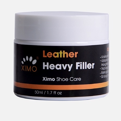 Kem Bả Ma Tít Heavy Filler XIMO 50ml Chuyên Vá, Sửa Vết Rạn Nứt, Bong Tróc Trên Da Giày, Ghế, Túi, Ví