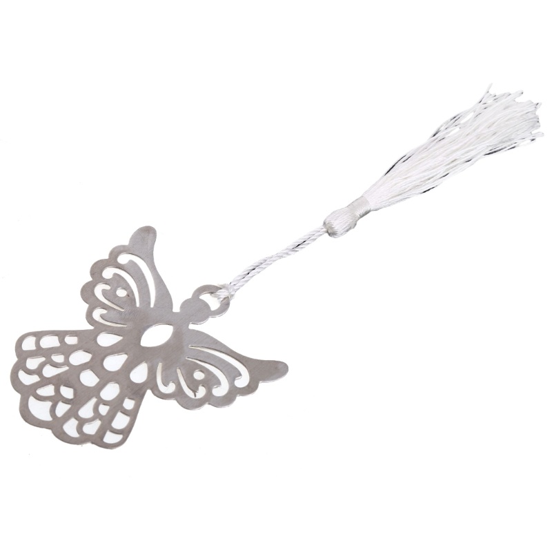 1 Bookmark Mini Bằng Kim Loại Màu Bạc Phong Cách Mới