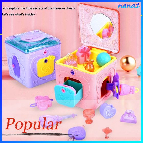 Hộp Kho Báu Đồ Chơi 6 Cánh Có Thể Mở Hộp Đồ Chơi Cho Bé Gái