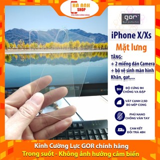 Kính Cường Lực Mặt Lưng IPhone X / XS hiệu Gor 9H(bộ 2 miếng)