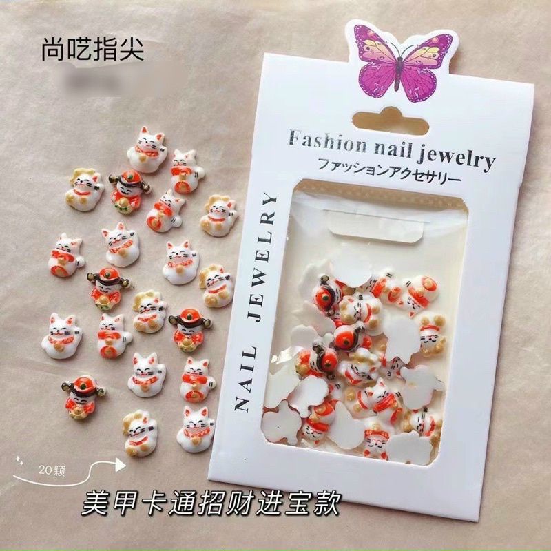 Set charm mèo Thần Tài,Doremom,gấu dâu hot trend