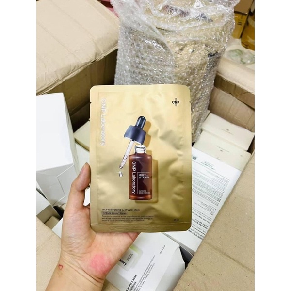 1 mặt nạ Cnp dưỡng trắng da mờ nám dạng ampoule thấm nhanh siêu thích 25ml