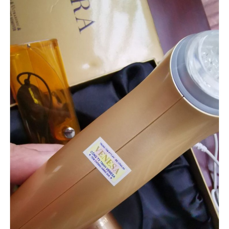 Máy massage mặt, nâng cơ mặt đẩy tinh chất Biolong Deaura full hộp tặng kèm kem dưỡng ẩm sâu