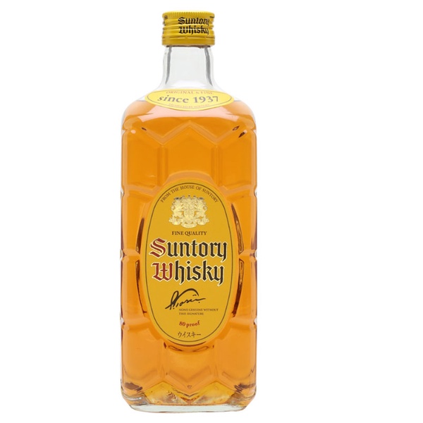 vỏ chai rượu ngoại decor trang trí suntory sản xuất tại nhật bản 700ml