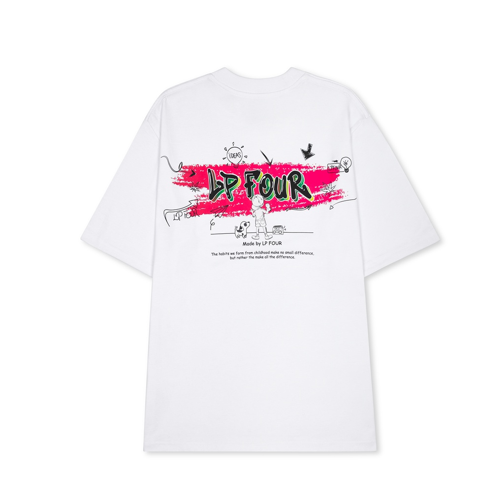 Áo thun LPFOUR TreatyPink2811/ White