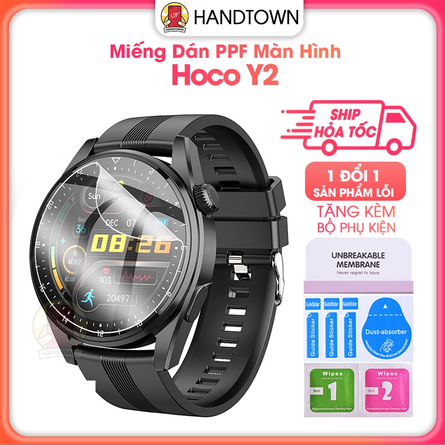 Miếng Dán Dẻo Màn Hình Dành Cho Đồng Hồ Hoco Y2 PPF Mặt Trước Chống Trầy Xước Cường Lực Va Đập