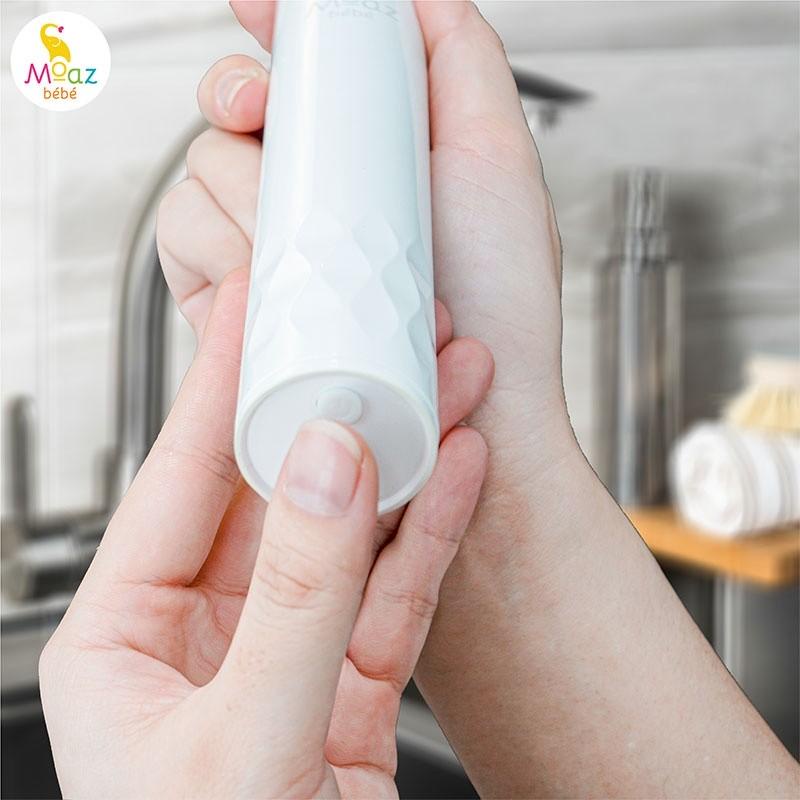 Bộ Cọ Rửa Bình Sữa Sạc Điện USB 3 Chi Tiết Moaz Bebe Giữ Vệ Sinh Bình Sữa Và Núm Ti Cho Bé - Timikid