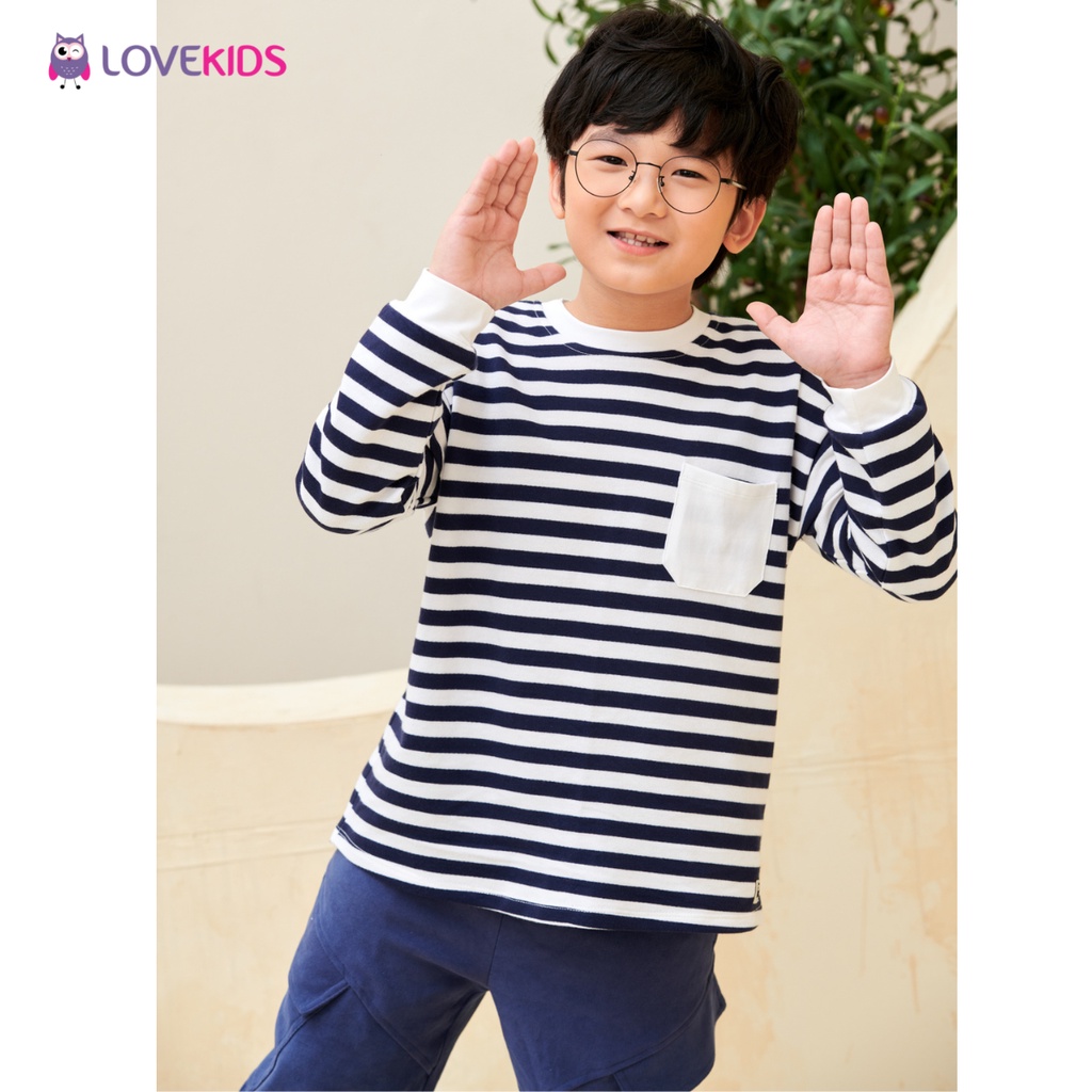 Áo dài tay bé trai phối túi – Lovekids