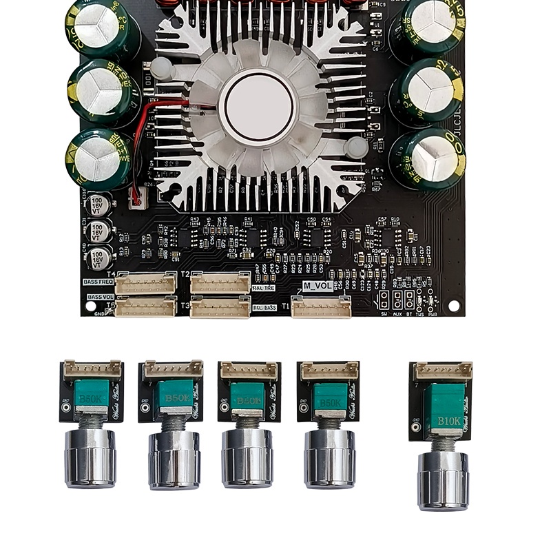 Mô đun khuếch đại công suất PCBFUN HT22 Bluetooth 5.1 2.1CH 160WX2 + 220W TDA7498E Siêu Trầm