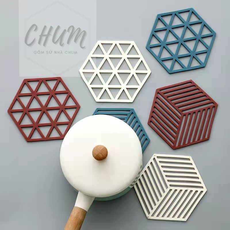 Miếng lót nồi , lót cốc nhựa dẻo trang trí bàn ăn Chumdecor SLC
