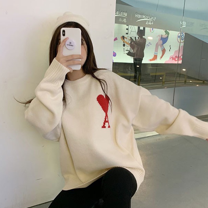 IELGY IELGY Áo sweater Dệt Kim Dáng Rộng Kiểu Dáng Ngọt Ngào Dễ Phối Đồ Cho Nữ