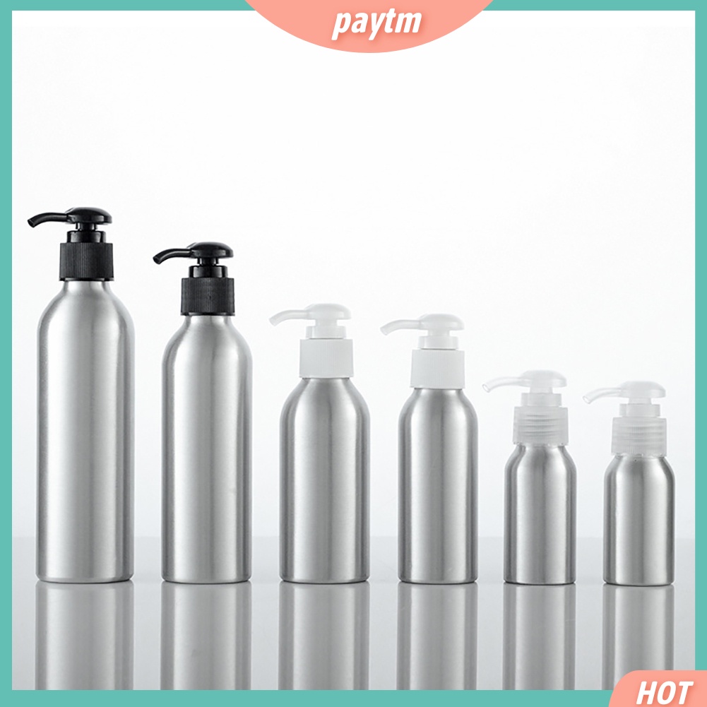 (PTM) Set bình đựng vòi nhấn bằng nhôm cho kem dưỡng ẩm dầu gội sữa tắm 40-250ml