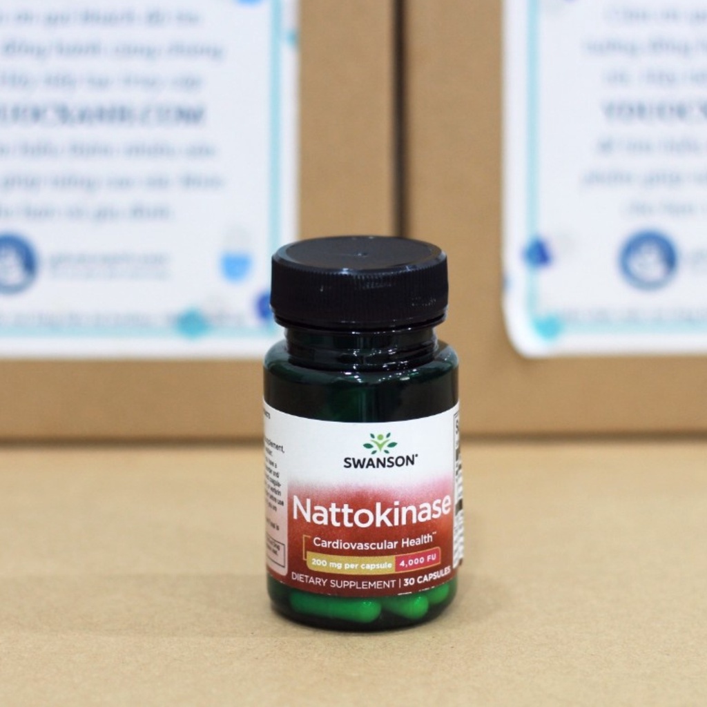 SWANSON NATTOKINASE, 30 viên, 100 - 200 mg, Hỗ trợ lưu thông máu, sức khỏe tim mạch
