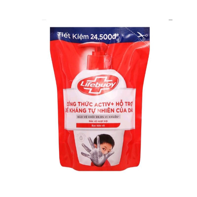 Nước Rửa Tay Lifebuoy túi đỏ 400g - 349