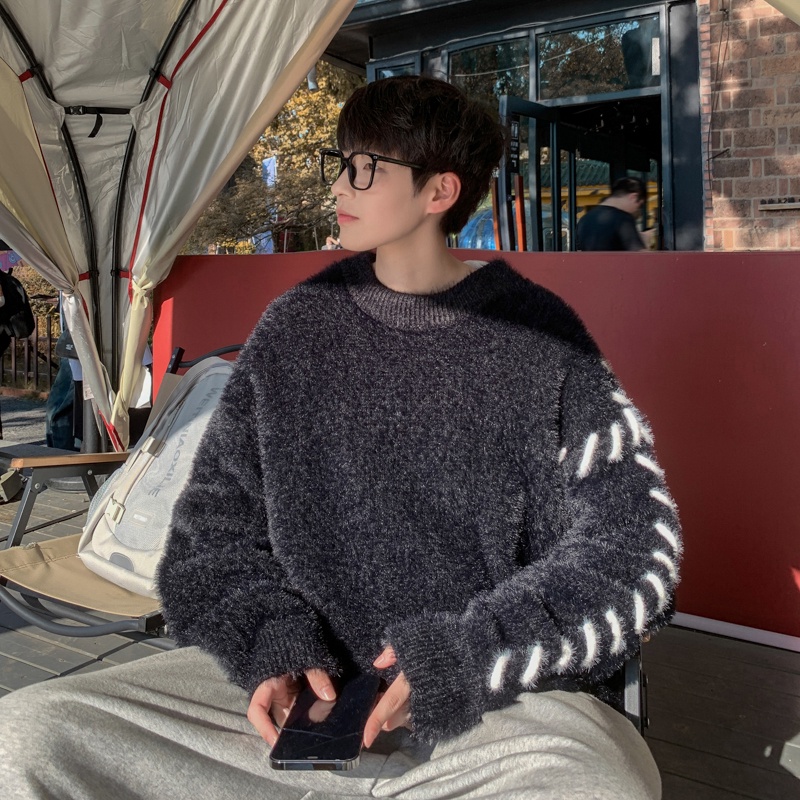 Áo sweater Tay Dài Cổ Tròn Chất Vải Dày Dặn Ấm Áp Cho Nam
