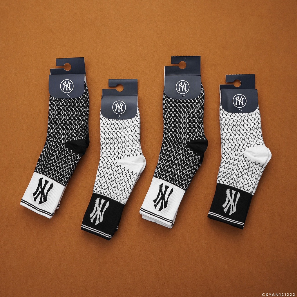 [ CAO CẤP ] Full Set 2 đôi vớ/tất thể thao cổ cao dệt kim dày dặn, thông thoáng 121222