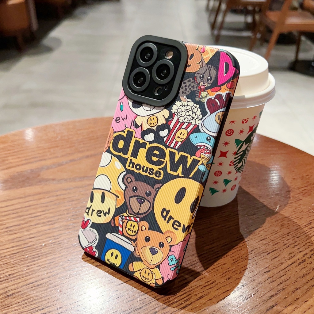 Ốp Điện Thoại Chống Sốc Họa Tiết Mặt Cười Cho iPhone 14 / 13 / 12 / 11 / X / 8 / 7P