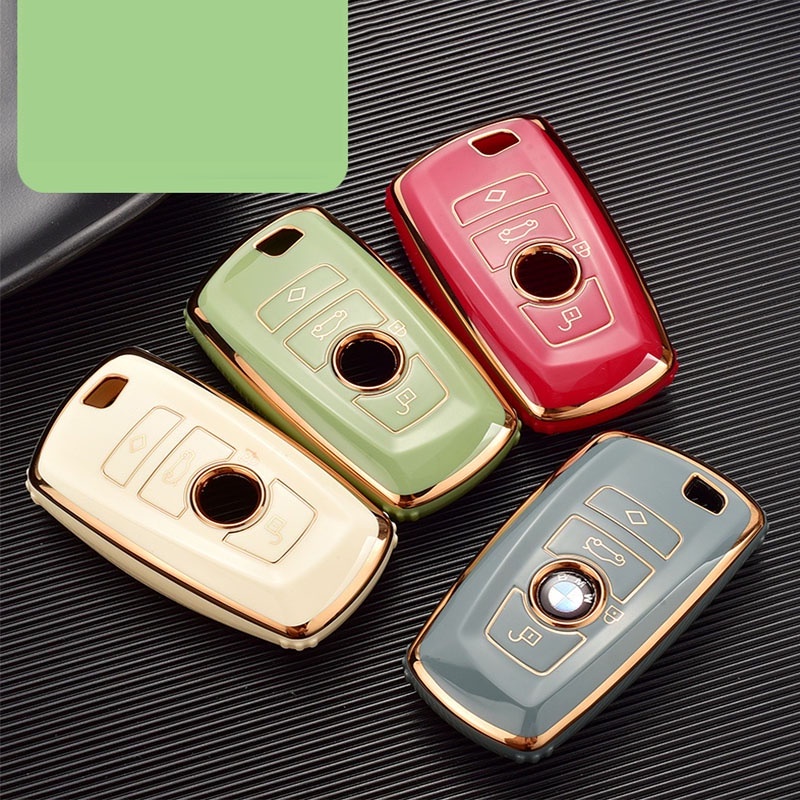 Bao Da, Vỏ Bảo Vệ, Ốp Chìa Khóa, Bọc Chìa Khóa Cao Cấp Dùng Cho Xe Ô Tô BMW Series 3, 5, 7, X, GT Mẫu Cũ