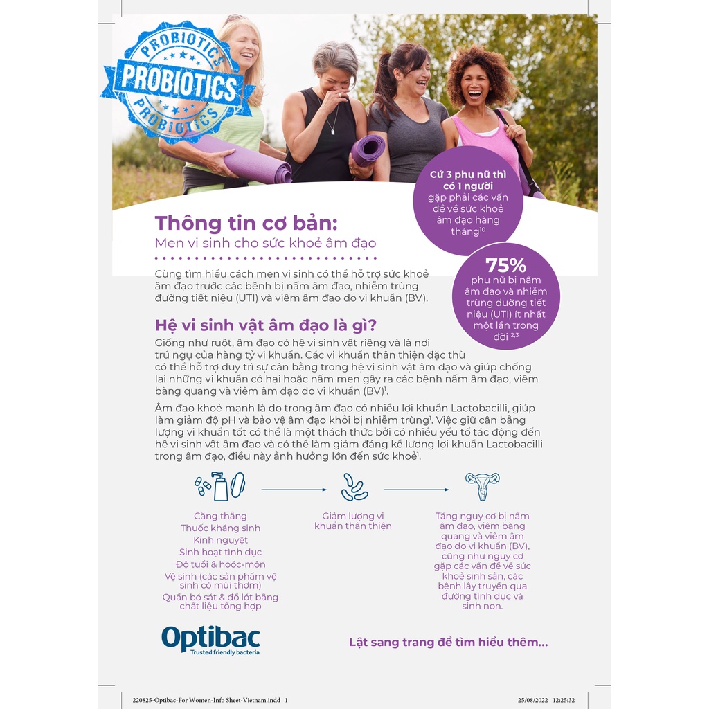 Optibac tím 90 viên chính hãng QR (Optibac probiotics for women)