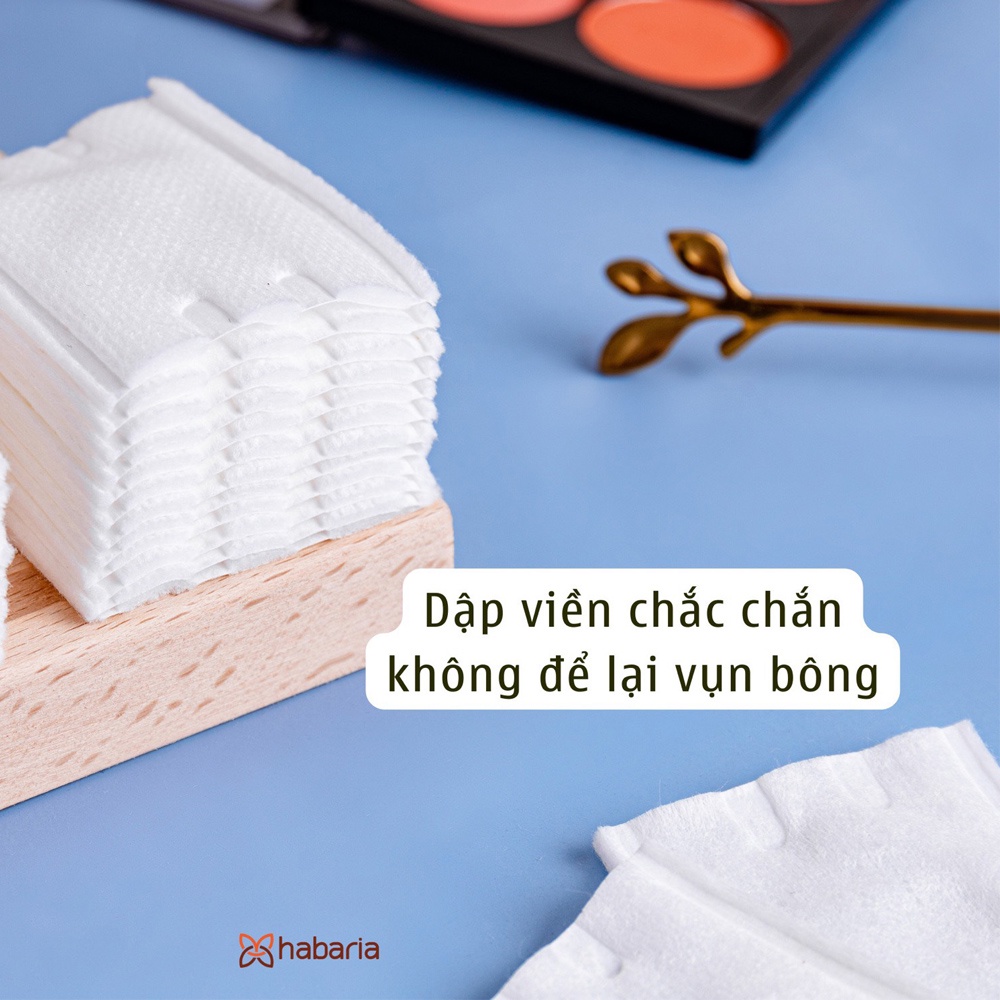 Bông tẩy trang Habaria 234 miếng 100% bông cotton tự nhiên, thấm hút cực tốt NPP Tido88