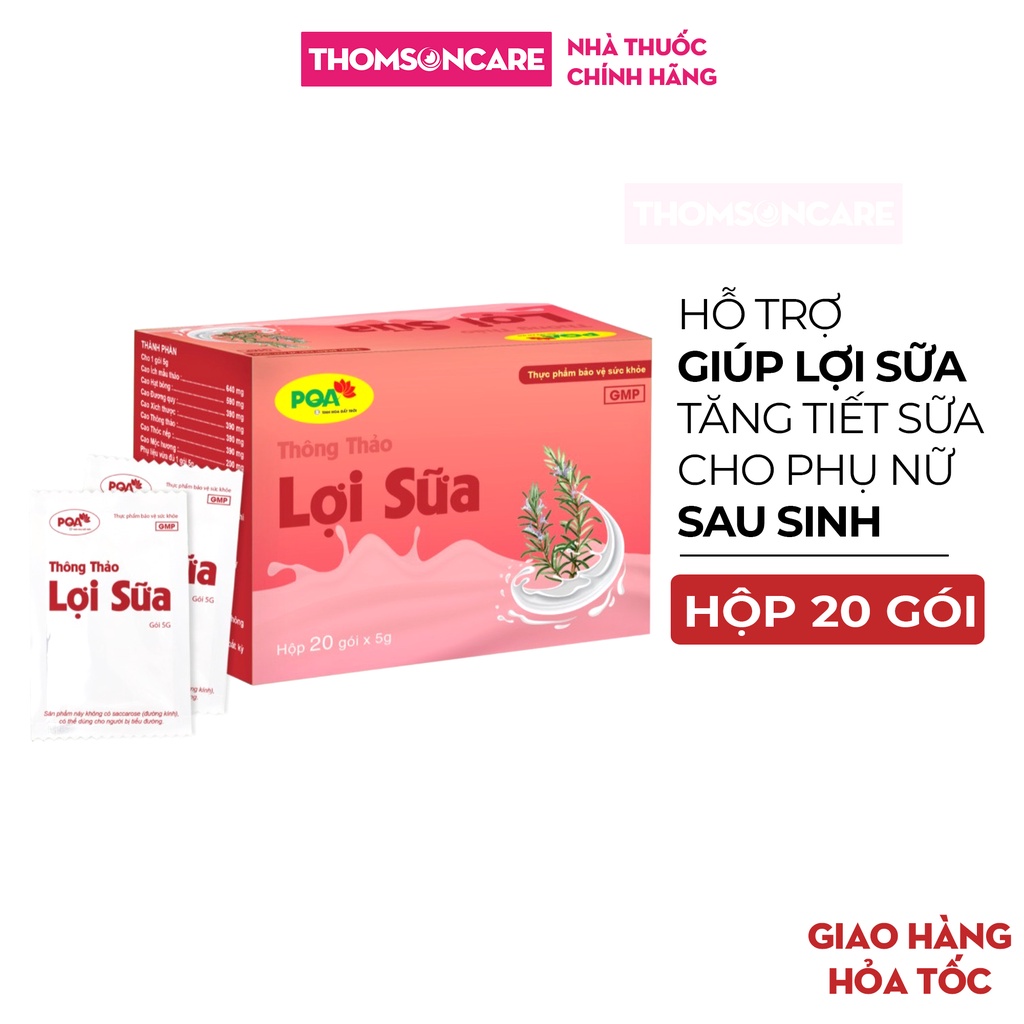 Cốm lợi sữa PQA - Giúp lợi sữa, tăng tiết sữa cho mẹ sau sinh từ thảo dược - Hộp 20 gói