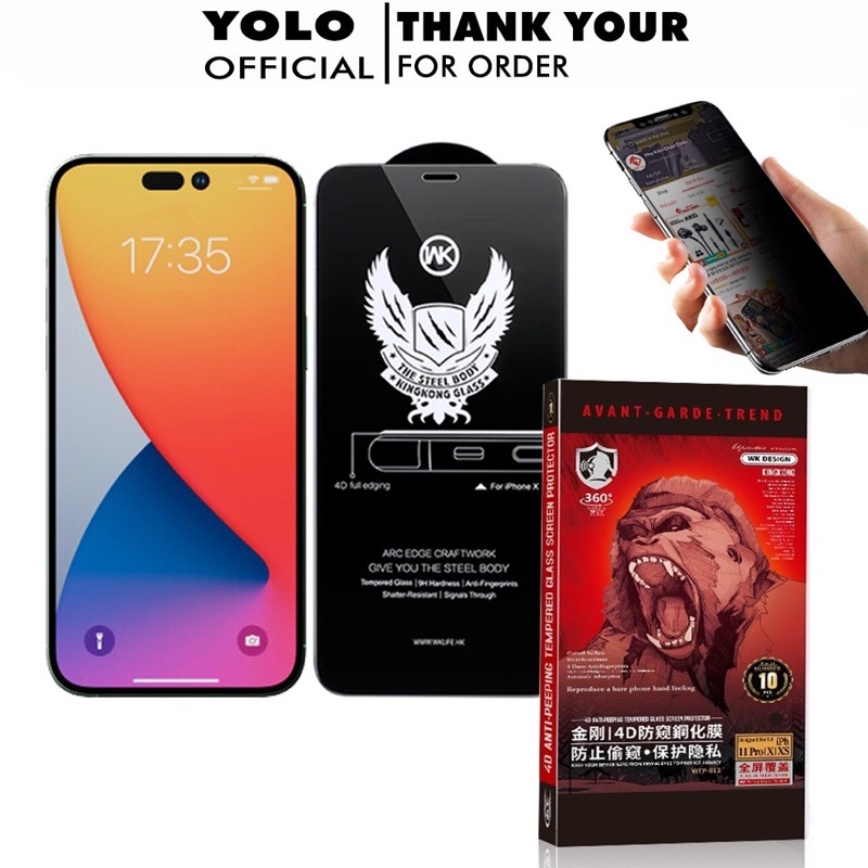 🍀 IPHONE 11 | 12 | 13 | 14 | PRO MAX 💪 SIÊU KÍNH CƯỜNG LỰC KING KONG CHỐNG NHÌN TRỘM XS MAX X XS XR 8 PLUS 7 PLUS 6 PLUS