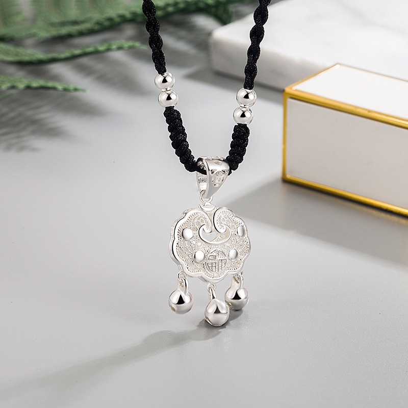 Vòng cổ Đan Tay Có Mặt Ổ Khóa Độc Đáo Thời Trang Cho Nữ