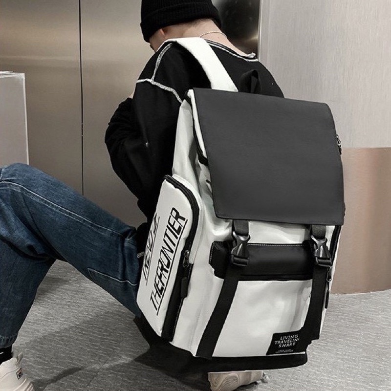 Balo Nam Thời Trang Trend Off Đi Học, Du Lịch, Balo Đựng Laptop Hình Hộp Cỡ Lớn - BALOTOT.VN