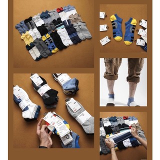 1 Đôi Tất Vớ Chân Uniqlo 3 màu thoáng khí, thấm hút mồ hôi, co giãn cao cấp xuất xịn chính hãng