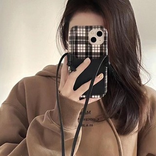 Ốp Điện Thoại Dạng Ví Họa Tiết Kẻ Sọc Màu Đen Cho iPhone 11 11promax 12 12pro 12promax 13 13pro 13promax 14 14pro max