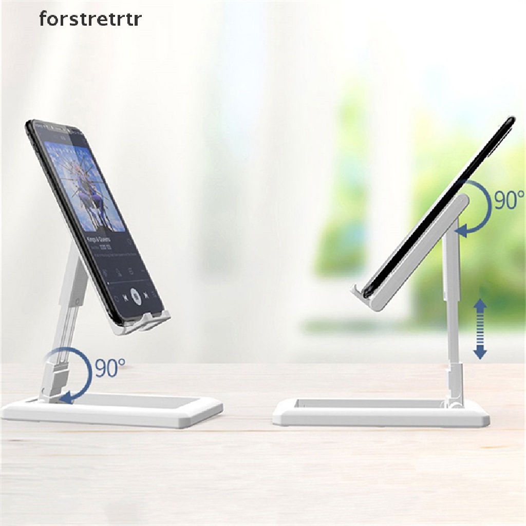 Forstretrtr Portable Tablet Mobile Phone Desktop Holder Adjustable Desk Smartphone Stand EN