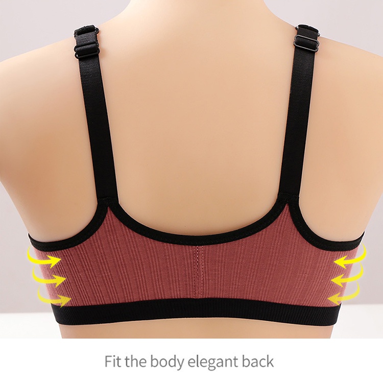 AOWEINISI Áo ngực cài trước không gọng 36-44BC Kích thước bigsize