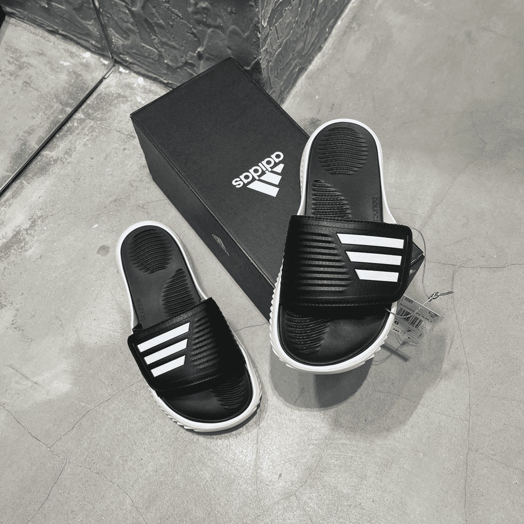Dép Adidas AlphaBounce Black White 2.0  | PiuPiu Authentic